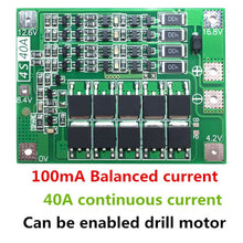 Load image into Gallery viewer, 4S 40A Li-ion Lithium Battery Charger Module Protection Board PCB BMS 18650 Lipo Cell Module w/Balancer For Drill Motor